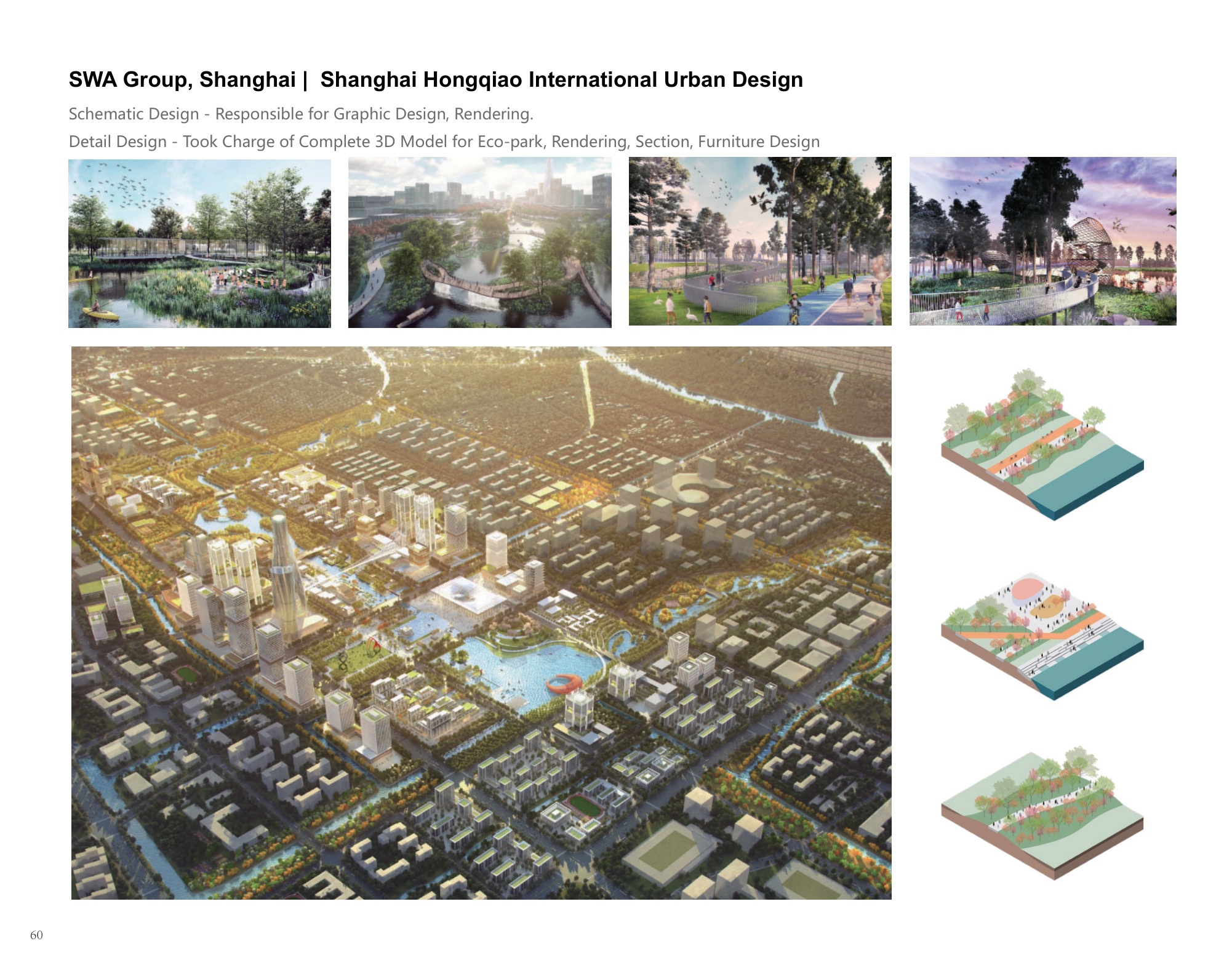 Eco-park: spatial experiences, aerial rendering and landscape studies